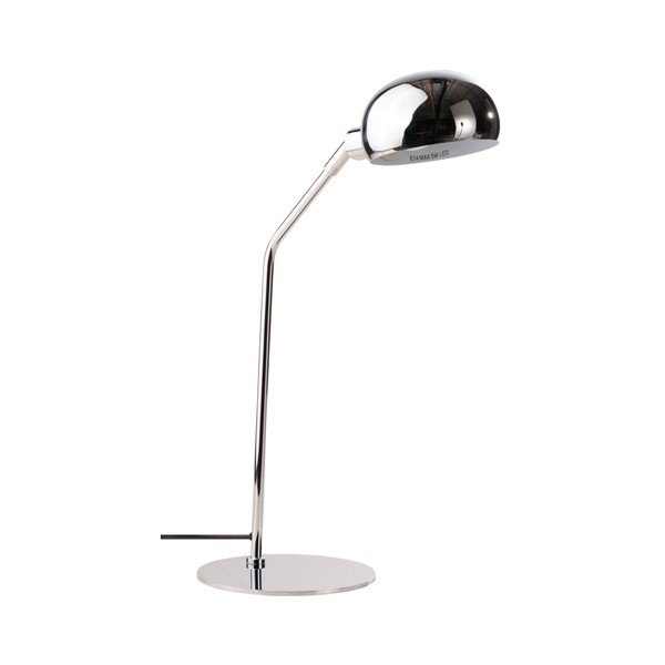 Lampada da tavolo color argento lucido in acciaio con struttura flessibile (altezza totale 59 cm) Lincon – Jotex-image-3