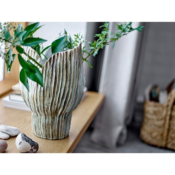 Vaso in gres verde chiaro (altezza 30 cm) Mahira - Bloomingville-image-2