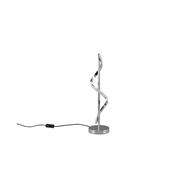 Lampada da tavolo a LED in argento lucido (altezza 56 cm) Isabel - Trio