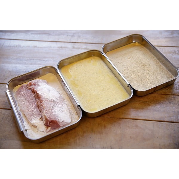 Set per impanatura argentato in acciaio inox 3 pz – Maximex-image-1