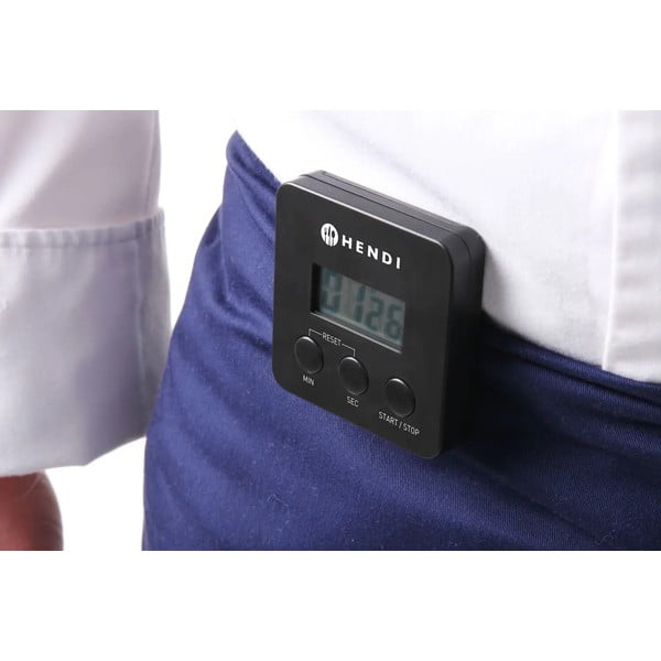 Orologio digitale dei minuti nero con magnete - Hendi-image-2