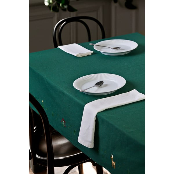 Tovaglia in misto cotone a tema natalizio 150x270 cm Christmas Fable – JUNA-image-1