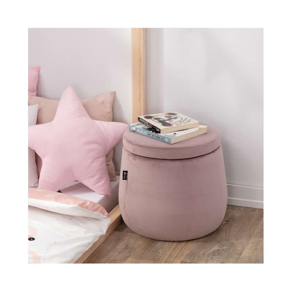 Pouf per bambini in velluto nero Posh Velvet - Yellow Tipi-image-3