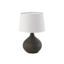 Lampada da tavolo marrone scuro in ceramica e tessuto, altezza 29 cm Martin - Trio