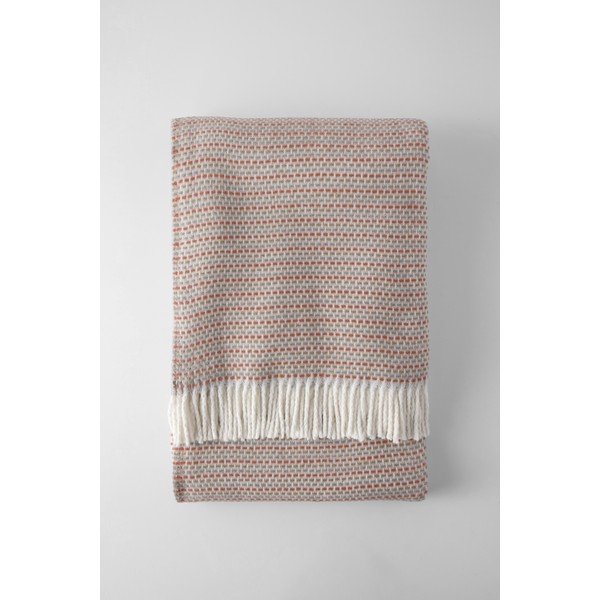 Coperta color terracotta in misto cotone 140x180 cm Multi-Zen – Euromant