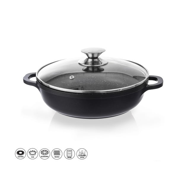 Casseruola antiaderente Pfluon Granit con coperchio in vetro , ⌀ 24 cm Grande - Orion-image-2