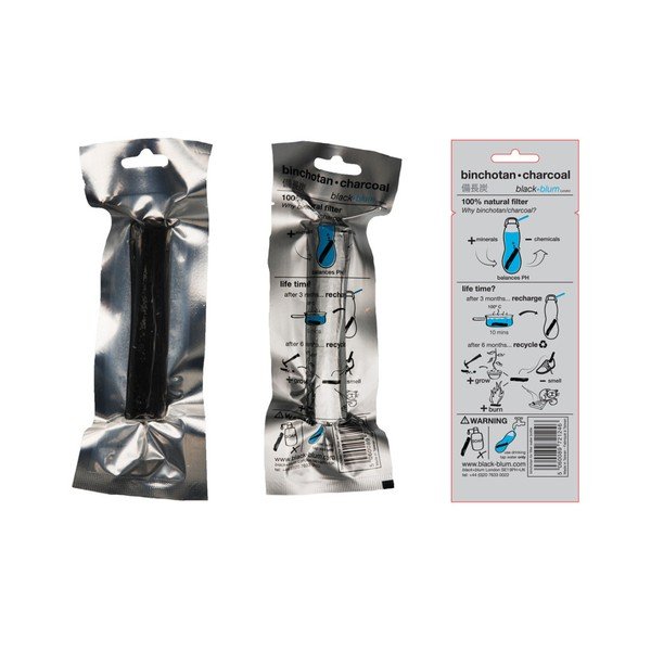Bottiglia filtro nera con binchotan Pure, 800 ml Eau Good - Black + Blum-image-3