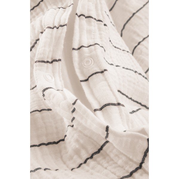 Set copripiumino e federa bianco e nero in mussola per letto singolo 140x200 cm Amilia – Jotex-image-3