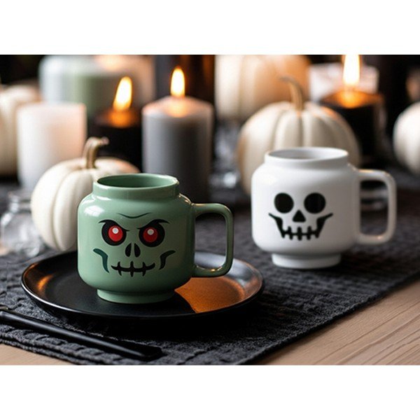 Tazza per bambini da latte verde in ceramica 255 ml Skeleton – LEGO®-image-3