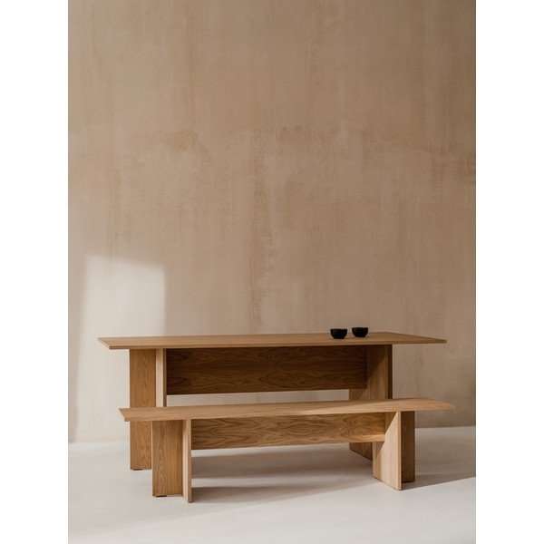 Panchina di colore naturale in truciolato Hett – noo.ma-image-3
