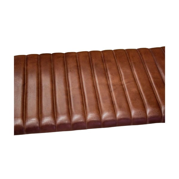 Panca in pelle marrone - Antic Line-image-2