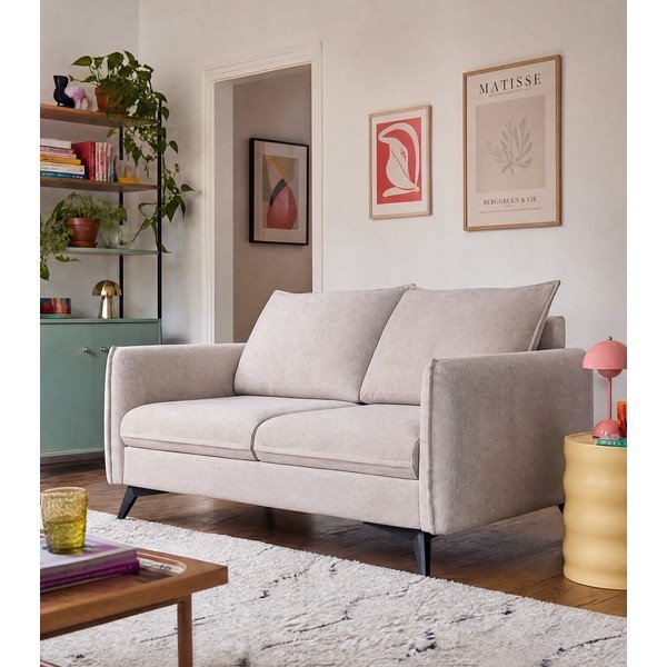 Divano beige 138 cm Juli Bis - Ropez-image-1