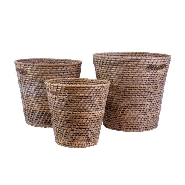 Sada 3 ratanových košů Esschert Design Nature
