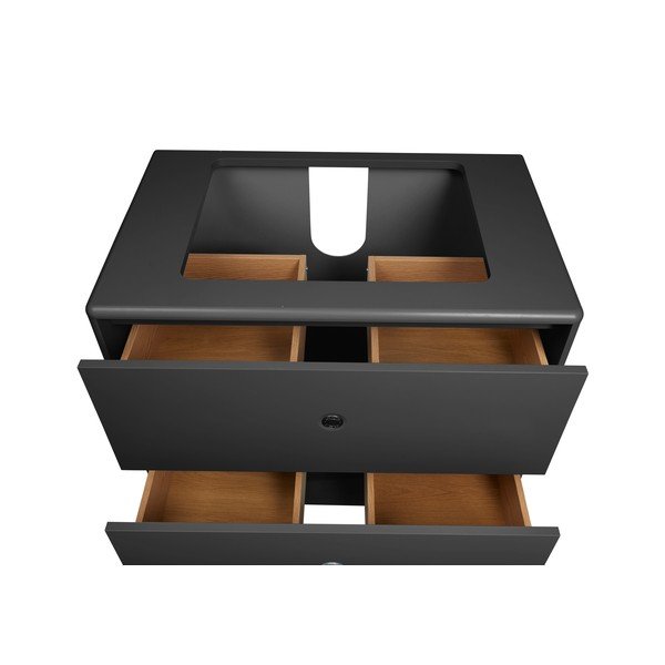 Mobile sospeso antracite con lavabo senza miscelatore 80x62 cm Color Bath - Tom Tailor-image-1