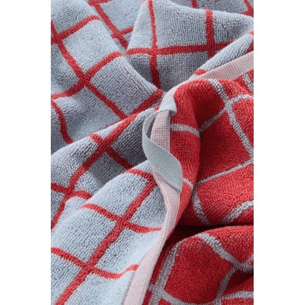 Asciugamano rosso/azzurro in cotone 90x150 cm Grid – Jotex-image-3