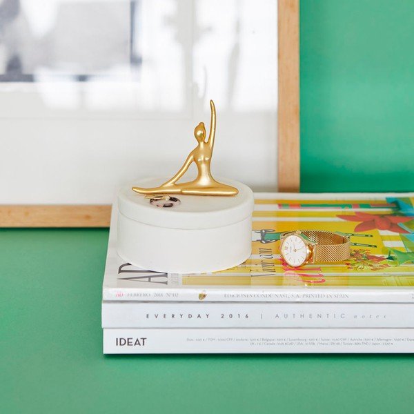 Portagioie in porcellana bianca Ballerina - Balvi-image-1