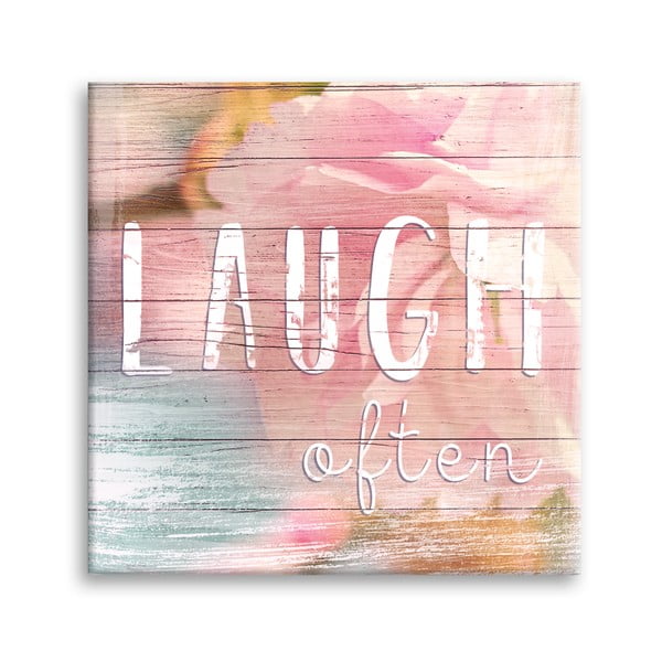 Immagine su tela, 32 x 32 cm Canvas Dreams Laugh - Styler