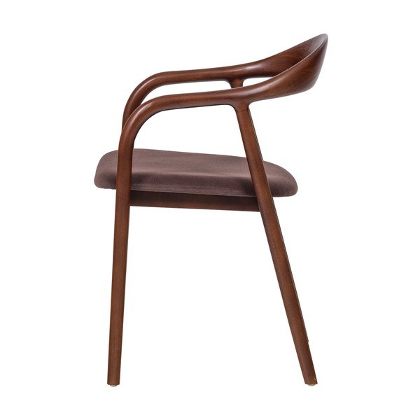 Sedia da pranzo marrone in faggio massiccio con braccioli Bran – WOOOD-image-3