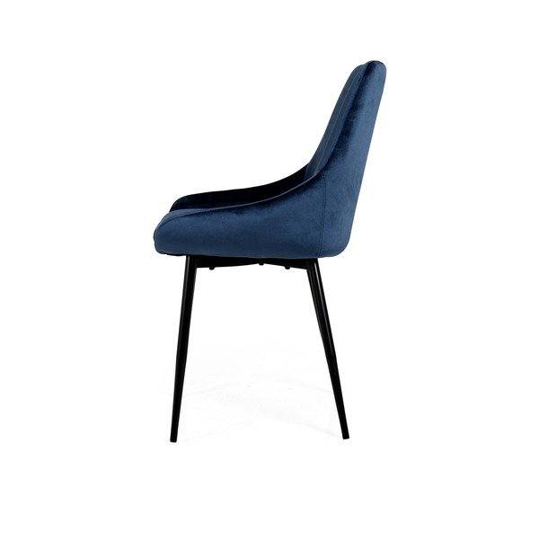 Set di 2 sedie da pranzo blu scuro con rivestimento in velluto Lex - Tenzo-image-3