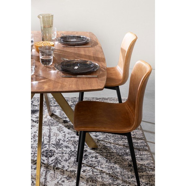 Sedia da pranzo marrone in similpelle Kyra – Bizzotto-image-1