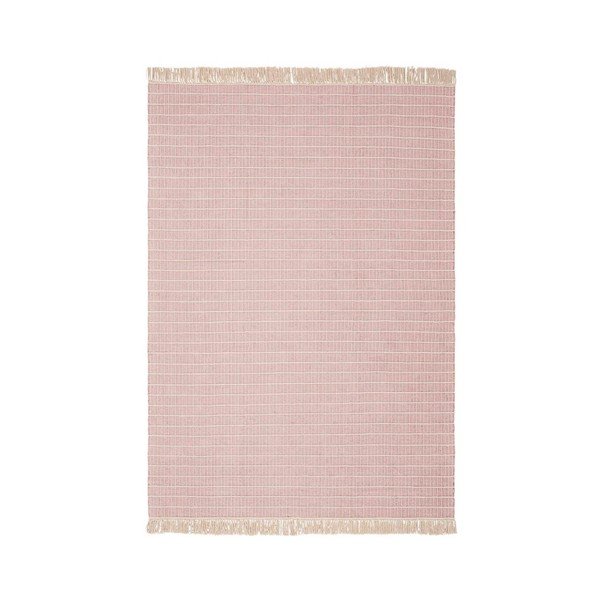 Passatoia rosa in cotone tessuta a mano 80x150 cm Irma – Jotex