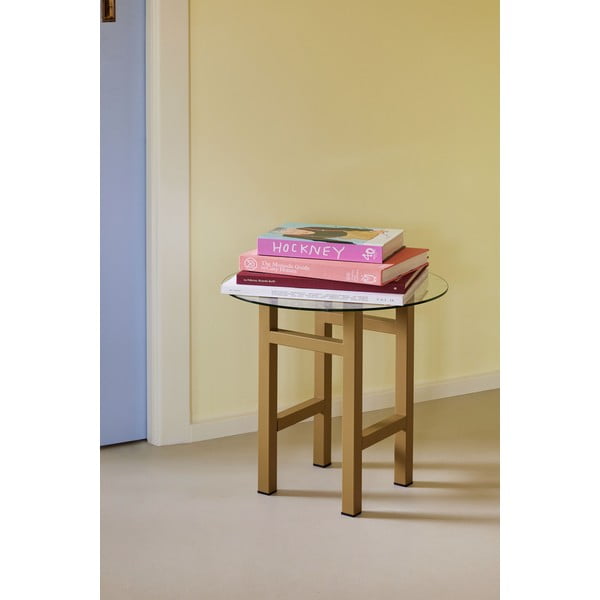 Tavolo rotondo con piano in vetro ø 40 cm Elevate - Hübsch-image-1