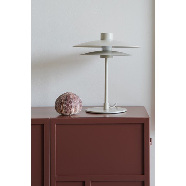 Lampada da tavolo beige in metallo (altezza totale 32 cm) Wubbo – White Label-image-2