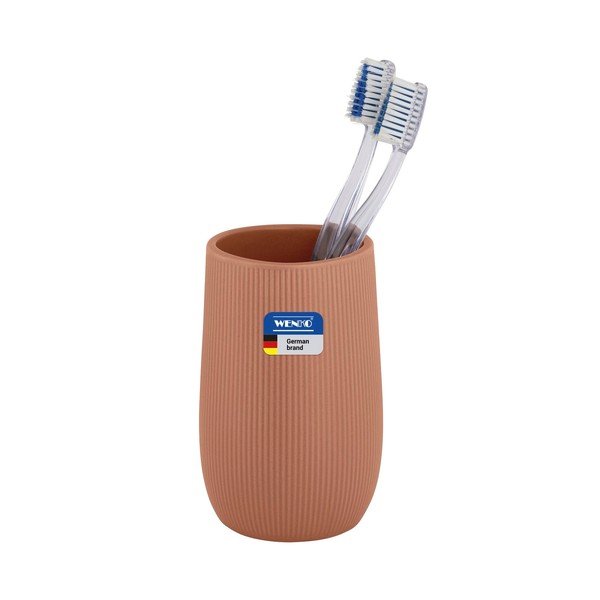 Portaspazzolino marrone in ceramica Fablo – Wenko-image-3