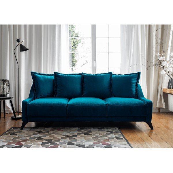 Divano in velluto blu petrolio Royal Rose - Miuform-image-1