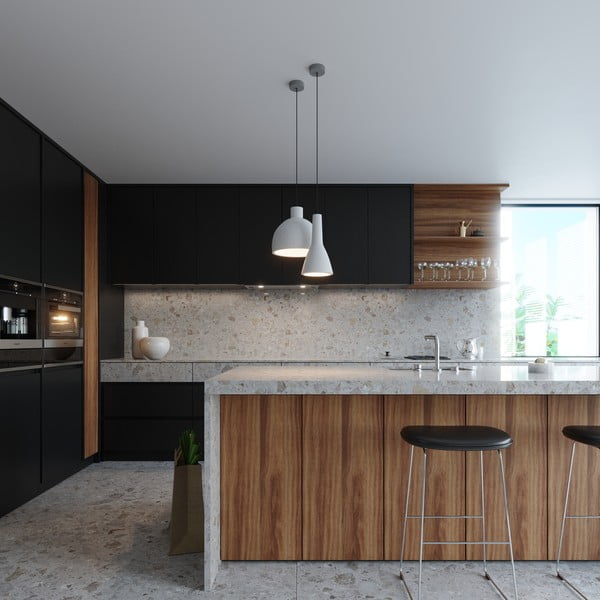 Lampadario grigio chiaro con paralume in calcestruzzo ø 17 cm Mattia – Sollux-image-1