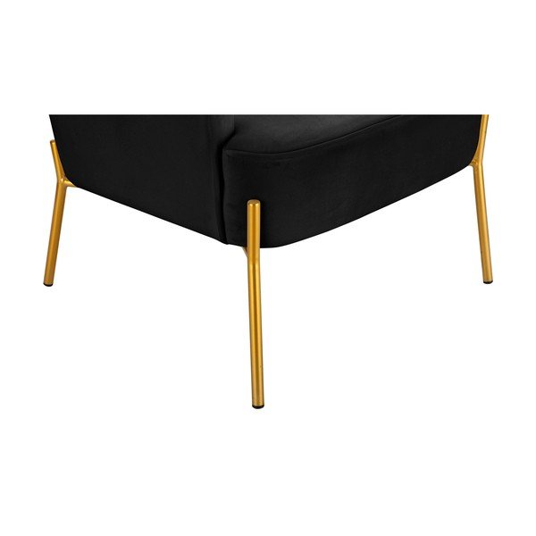 Poltrona in velluto nero Runa - Støraa-image-4