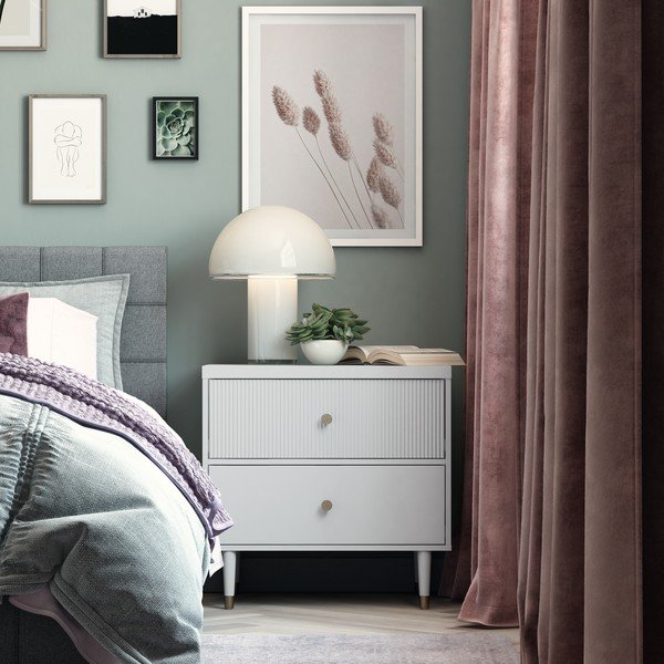 Comodino grigio chiaro Elizabeth – Støraa-image-2