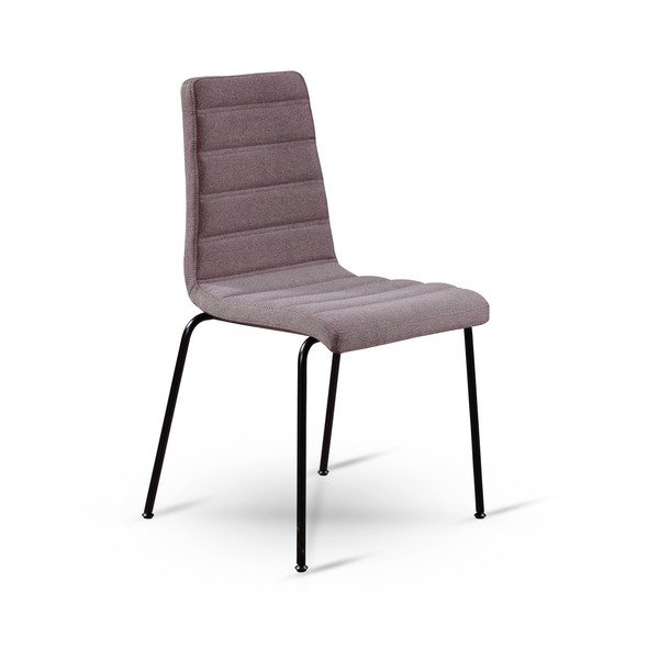 Set di 2 sedie grigio-marrone con gambe nere - Garageeight