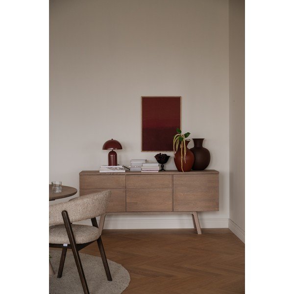 Credenza di colore naturale in rovere massiccio 170x77x42 cm Cleardale – Rowico-image-3