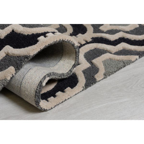 Tappeto in lana grigio scuro 200x290 cm Moorish Amira - Flair Rugs-image-2