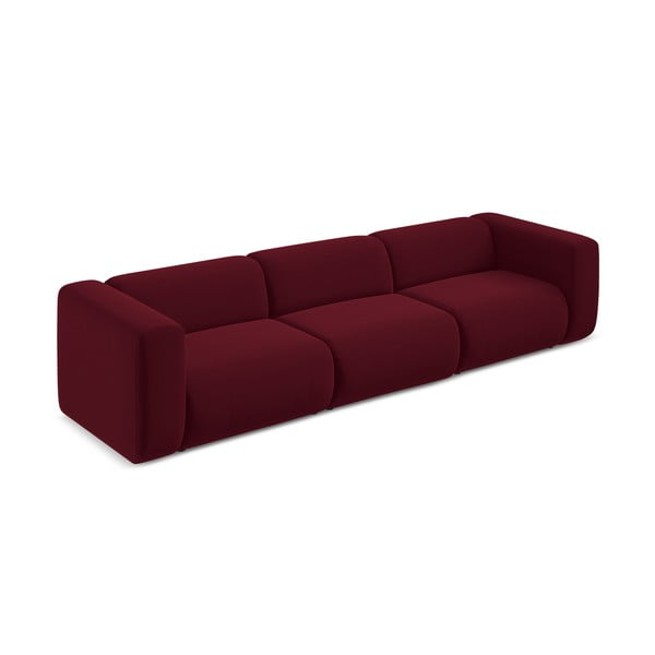 Divano burgundy con rivestimento in velluto 319 cm Ekahi – Makamii-image-3