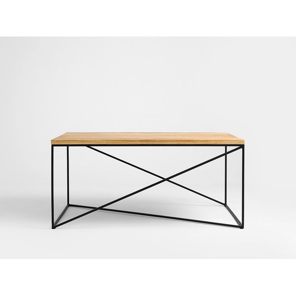 Tavolino in legno di quercia decorato, 100 x 60 cm Memo - CustomForm-image-1