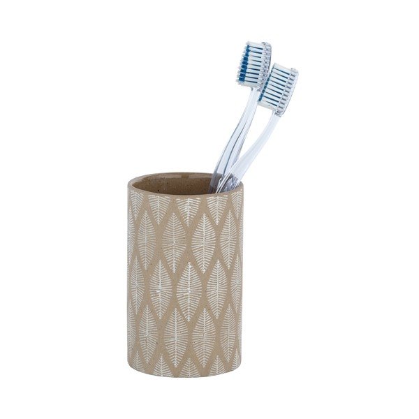 Tazza in ceramica beige per spazzolini da denti Tupian - Wenko