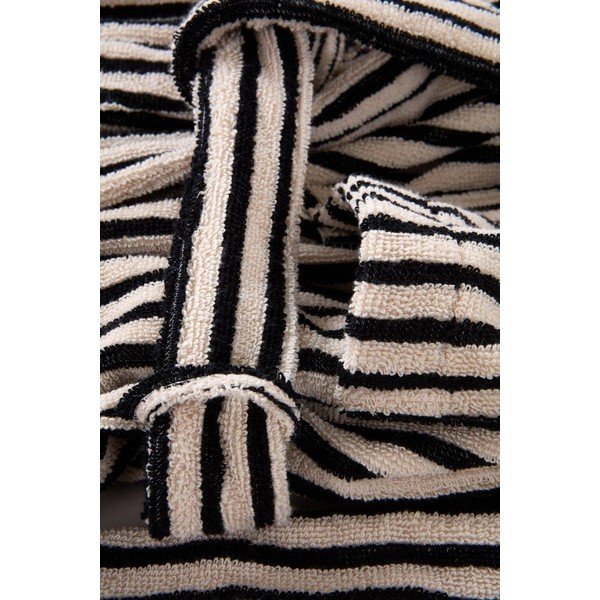 Accappatoio nero/beige in cotone L Dixie – Jotex-image-1