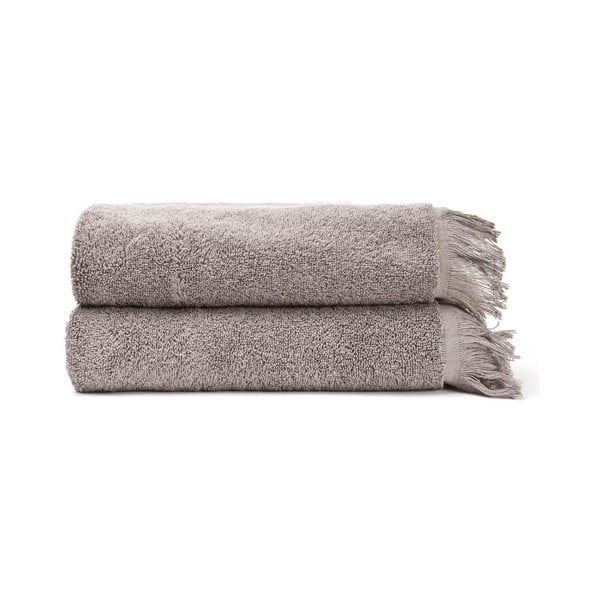 Set di 2 asciugamani in cotone grigio-marrone 50x90 cm - Bonami Selection