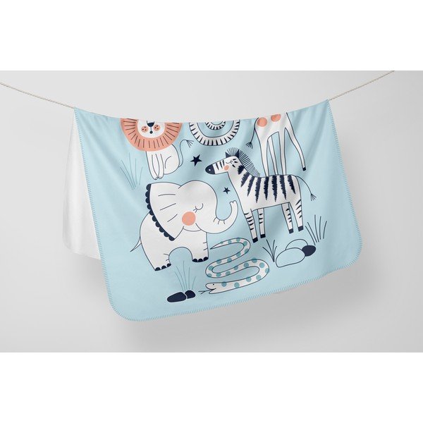 Coperta blu per bambini 85x125 cm - OYO kids-image-1