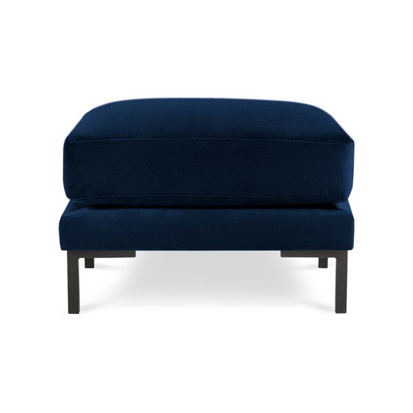 Pouf in velluto blu scuro Senna - Interieurs 86