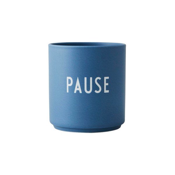 Tazza in porcellana blu Preferito Pause - Design Letters