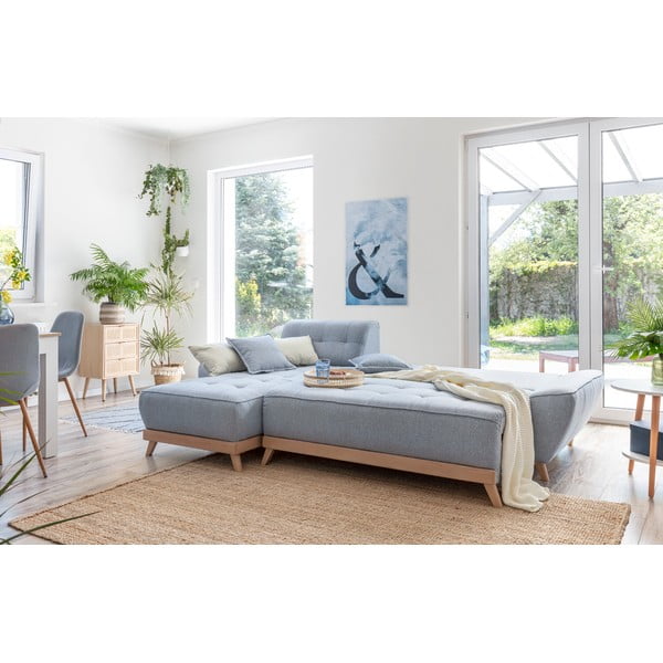 Divano letto azzurro ad angolo variabile Dazzling Daisy - Miuform-image-4