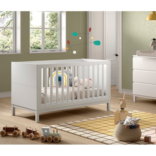 Lettino bianco in pino massiccio 70x140 cm Eva – Vipack-image-1