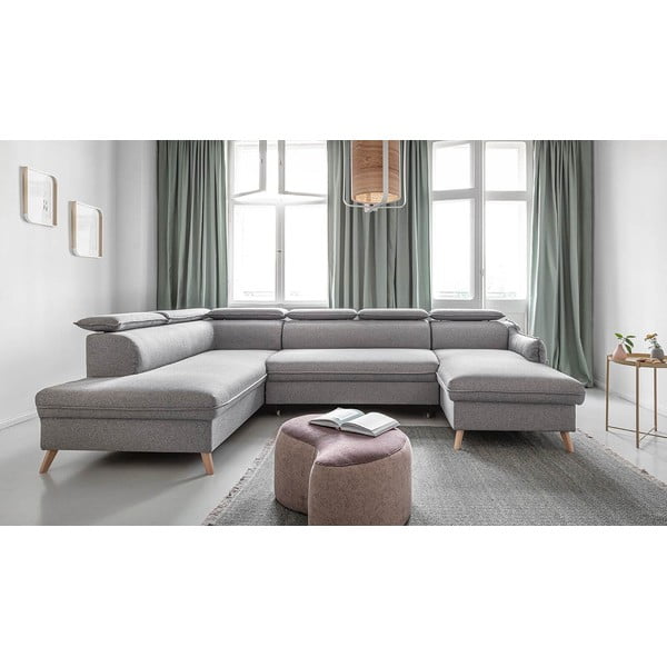 Divano letto angolare grigio chiaro (angolo sinistro) Sweet Harmony - Miuform-image-3