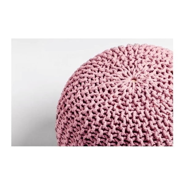 Poggiapiedi rosa con rivestimento in lavorato a maglia Jagger – Bonami Essentials-image-2