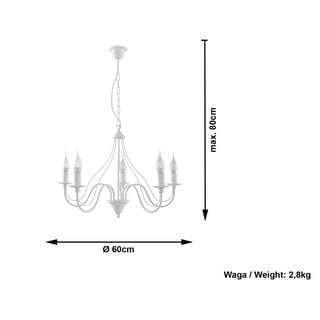 Lampada a sospensione bianca 5 Fiorano - Nice Lamps
