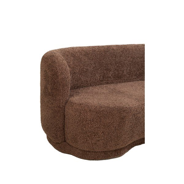 Divano in bouclé marrone scuro 175 cm Amelie - Light & Living-image-3