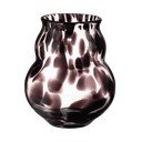 Vaso marrone scuro in vetro fatto a mano (altezza totale 22 cm) Dam – noo.ma